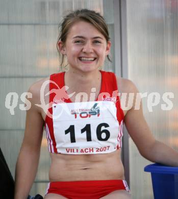 Leichtathletik. Top 4 Meeting in Villach. 100 Meter Frauen. Lisa Holzfeind (Oesterreich). Villach, am 16.6.2007.
Foto: Kuess
---
pressefotos, pressefotografie, kuess, qs, qspictures, sport, bild, bilder, bilddatenbank