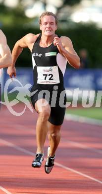 Leichtathletik. Top 4 Meeting in Villach. 100 Meter Herren. Rene Katholnig (Oesterreich). Villach, am 16.6.2007.
Foto: Kuess
---
pressefotos, pressefotografie, kuess, qs, qspictures, sport, bild, bilder, bilddatenbank