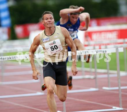 Leichtathletik. Top 4 Meeting in Villach. 10 Meter Huerden.  Elmar Lichtenegger (Oesterreich),  Manuel Prazak (Oesterreich). Villach, am 16.6.2007.
Foto: Kuess
---
pressefotos, pressefotografie, kuess, qs, qspictures, sport, bild, bilder, bilddatenbank