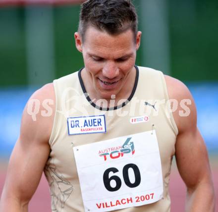 Leichtathletik. Top 4 Meeting in Villach. 110 Meter Hürden. Elmar Lichtenegger (Oesterreich). Villach, am 16.6.2007.
Foto: Kuess
---
pressefotos, pressefotografie, kuess, qs, qspictures, sport, bild, bilder, bilddatenbank