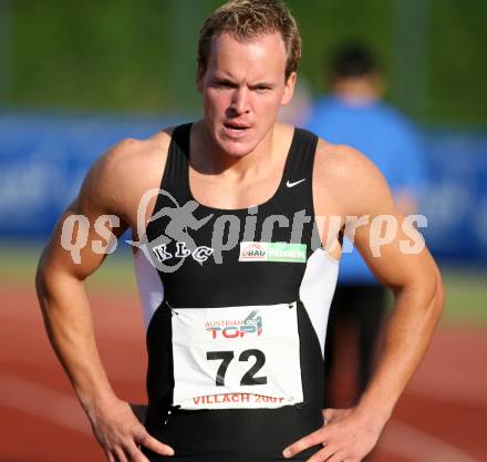 Leichtathletik. Top 4 Meeting in Villach. 100 Meter Herren. Rene Katholnig (Oesterreich). Villach, am 16.6.2007.
Foto: Kuess
---
pressefotos, pressefotografie, kuess, qs, qspictures, sport, bild, bilder, bilddatenbank