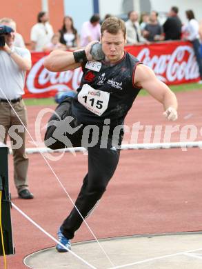 Leichtathletik. Top 4 Meeting in Villach. Kugelstossen. Martin Gratzer (Oesterreich). Villach, am 16.6.2007.
Foto: Kuess
---
pressefotos, pressefotografie, kuess, qs, qspictures, sport, bild, bilder, bilddatenbank