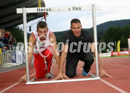 Leichtathletik. Top 4 Meeting in Villach. 110 Meter Huerden.  Harald Modl, Elmar Lichtenegger (Oesterreich). Villach, am 16.6.2007.
Foto: Kuess
---
pressefotos, pressefotografie, kuess, qs, qspictures, sport, bild, bilder, bilddatenbank