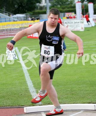 Leichtathletik. Top 4 Meeting in Villach. Kugelstossen. Christian Pirmann (Oesterreich). Villach, am 16.6.2007.
Foto: Kuess
---
pressefotos, pressefotografie, kuess, qs, qspictures, sport, bild, bilder, bilddatenbank