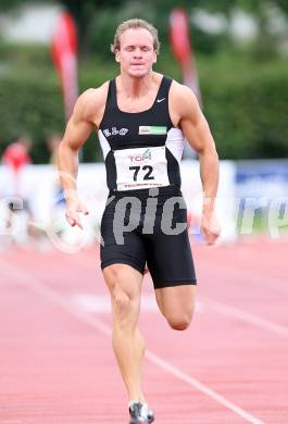 Leichtathletik. Top 4 Meeting in Villach. 100 Meter Herren. Rene Katholnig (Oesterreich). Villach, am 16.6.2007.
Foto: Kuess
---
pressefotos, pressefotografie, kuess, qs, qspictures, sport, bild, bilder, bilddatenbank