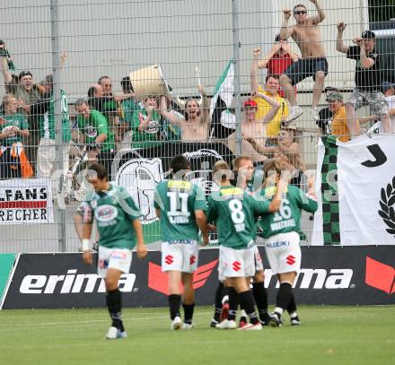 Fussball Bundesliga. SK Austria Kaernten gegen SV Josko Fenster Ried. Torjubel Ried. Klagenfurt, am 22.7.2007.
Foto: Kuess
---
pressefotos, pressefotografie, kuess, qs, qspictures, sport, bild, bilder, bilddatenbank