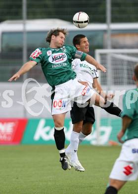 Fussball Bundesliga. SK Austria Kaernten gegen SV Josko Fenster Ried. Sandro Zakany (Kaernten), Herwig Drechsel (Ried). Klagenfurt, am 22.7.2007.
Foto: Kuess
---
pressefotos, pressefotografie, kuess, qs, qspictures, sport, bild, bilder, bilddatenbank