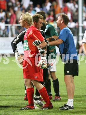 Fussball Bundesliga. SK Austria Kaernten gegen SV Josko Fenster Ried. Andreas Schranz, Tormanntrainer Wolfgang Thun Hohenstein (Kaernten). Klagenfurt, am 22.7.2007.
Foto: Kuess
---
pressefotos, pressefotografie, kuess, qs, qspictures, sport, bild, bilder, bilddatenbank