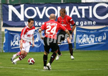 Fussball Bundesliga. Testspiel Hannover 96 gegen 1. FC Koeln. Jiri Stajner (Hannover), Andre (Koeln). Velden, am 24.7.2007.
Foto: Kuess
---
pressefotos, pressefotografie, kuess, qs, qspictures, sport, bild, bilder, bilddatenbank