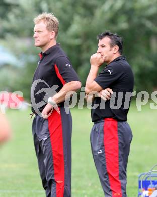 Fussball. OEFB Cup. Spittal gegen WAS/St. Andrae. Trainer Sepp Rabitsch und Suvad Rovcanin (Spittal). Seeboden, am 27.7.2007.
Foto: Kuess
---
pressefotos, pressefotografie, kuess, qs, qspictures, sport, bild, bilder, bilddatenbank