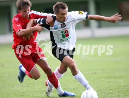 Fussball. OEFB Cup. Spittal gegen WAS/St. Andrae. Stefan Steinwender (Spittal), Simon Dvorsak (WAC). Seeboden, am 27.7.2007.
Foto: Kuess
---
pressefotos, pressefotografie, kuess, qs, qspictures, sport, bild, bilder, bilddatenbank