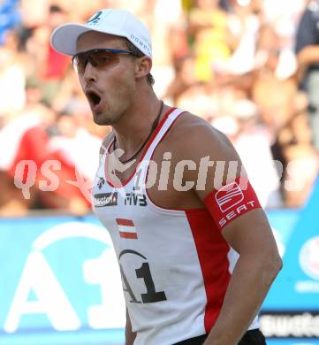 Beachvolleyball. Grand Slam. Florian Gosch (Oersterreich). Klagenfurt, am 1.8.2007.
Foto: Kuess 
---
pressefotos, pressefotografie, kuess, qs, qspictures, sport, bild, bilder, bilddatenbank