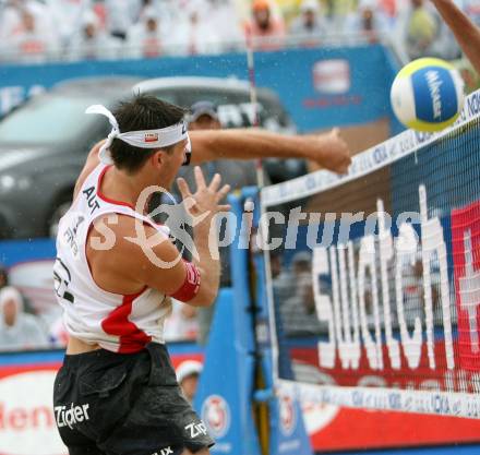 Beachvolleyball. Grand Slam. Blaeuel Felix (Oesterreich). Klagenfurt, am 3.8.2007.
Foto: Kuess 
---
pressefotos, pressefotografie, kuess, qs, qspictures, sport, bild, bilder, bilddatenbank