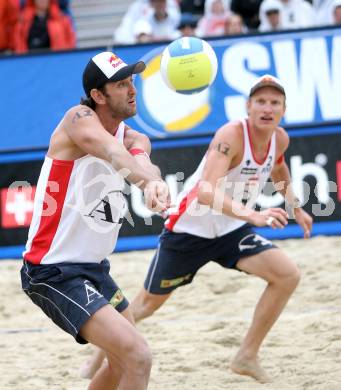 Beachvolleyball. Grand Slam. Doppler Clemens, Gartmayer Peter(Oesterreich). Klagenfurt, am 3.8.2007.
Foto: Kuess
---
pressefotos, pressefotografie, kuess, qs, qspictures, sport, bild, bilder, bilddatenbank