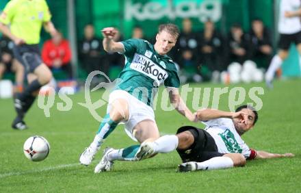 Fussball. Oesterreichische Bundesliga. SK Austria Kaernten gegen SV Mattersburg. Carlos Chaile (Kaernten), Michael Moerz (Mattersburg). Klagenfurt, am 11.8.2007.
Foto: Kuess
---
pressefotos, pressefotografie, kuess, qs, qspictures, sport, bild, bilder, bilddatenbank