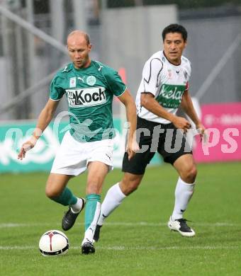 Fussball. Oesterreichische Bundesliga. SK Austria Kaernten gegen SV Mattersburg. Carlos Chaile (Kaernten), Thomas Wagner (Mattersburg). Klagenfurt, am 11.8.2007.
Foto: Kuess
---
pressefotos, pressefotografie, kuess, qs, qspictures, sport, bild, bilder, bilddatenbank