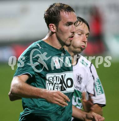 Fussball. Oesterreichische Bundesliga. SK Austria Kaernten gegen SV Mattersburg. Wolfgang Bubenik (Kaernten), Christian Fuchs (Mattersburg). Klagenfurt, am 11.8.2007.
Foto: Kuess
---
pressefotos, pressefotografie, kuess, qs, qspictures, sport, bild, bilder, bilddatenbank