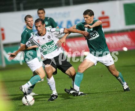 Fussball Bundesliga. Austria Kaernten gegen Mattersburg. 1:0 fuer Kaernten durch Christain Prawda  (Kaernten), Dietmar Kuehbauer  (Mattersburg). Klagenfurt, am 11.8.2007.
Foto: Kuess
---
pressefotos, pressefotografie, kuess, qs, qspictures, sport, bild, bilder, bilddatenbank