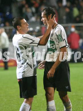 Fussball. Oesterreichische Bundesliga. SK Austria Kaernten gegen SV Mattersburg. Zlatko Junuzovic, Christian Prawda (Kaernten). Klagenfurt, am 11.8.2007.
Foto: Kuess
---
pressefotos, pressefotografie, kuess, qs, qspictures, sport, bild, bilder, bilddatenbank