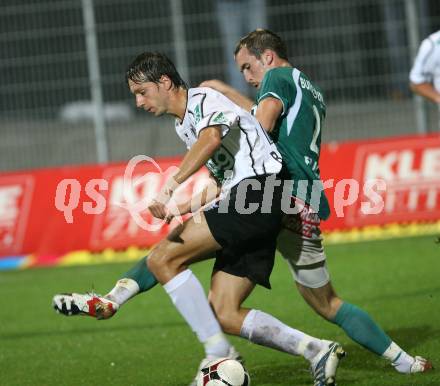 Fussball. Oesterreichische Bundesliga. SK Austria Kaernten gegen SV Mattersburg. Wolfgang Bubenik (Kaernten), Christian Fuchs (Mattersburg). Klagenfurt, am 11.8.2007.
Foto: Kuess
---
pressefotos, pressefotografie, kuess, qs, qspictures, sport, bild, bilder, bilddatenbank