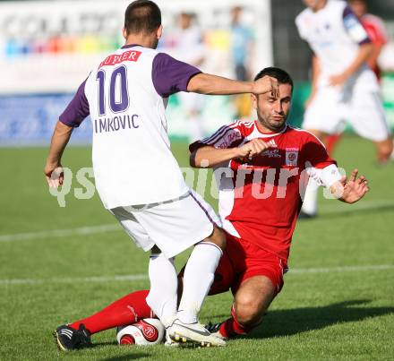 Fussball. Red Zac. FC Kaernten gegen FK Austria Magna Amateure. Nenad Bjelica  (FCK), Tomas Simkovic (Austria Amateure). Klagenfurt, am 25.8.2007.
Foto: Kuess
---
pressefotos, pressefotografie, kuess, qs, qspictures, sport, bild, bilder, bilddatenbank