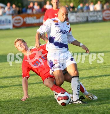 Fussball Regionalliga. SAK gegen Spittal. Senad Tiganj (SAK), Johannes Isopp (Spittal). Klagenfurt, am 25.8.2007.
Foto: Kuess 
---
pressefotos, pressefotografie, kuess, qs, qspictures, sport, bild, bilder, bilddatenbank