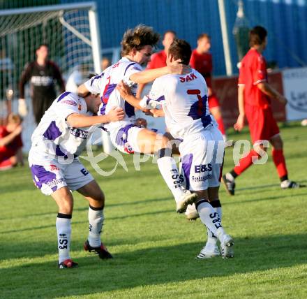 Fussball Regionalliga. SAK gegen Spittal. Torjubel SAK. Klagenfurt, am 25.8.2007.
Foto: Kuess 
---
pressefotos, pressefotografie, kuess, qs, qspictures, sport, bild, bilder, bilddatenbank