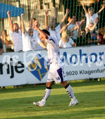 Fussball Regionalliga. SAK gegen Spittal. Torjubel Philipp Weissenberger (SAK). Klagenfurt, am 25.8.2007.
Foto: Kuess 
---
pressefotos, pressefotografie, kuess, qs, qspictures, sport, bild, bilder, bilddatenbank