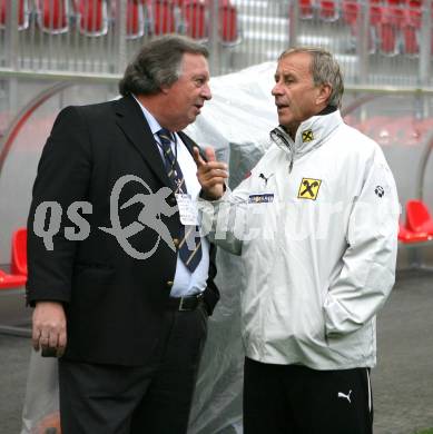 Fussball. Laenderspiel Oesterreich gegen Japan. Trainingslager Nationalteam Oesterreich. Abschlusstraining Stadion Klagenfurt. Alfred Ludwig, Trainer Josef Hickersberger. Klagenfurt, am 6.9.2007.
Foto: Kuess
---
pressefotos, pressefotografie, kuess, qs, qspictures, sport, bild, bilder, bilddatenbank