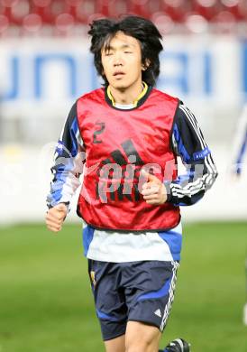 Fussball. Laenderspiel Oesterreich gegen Japan. Trainingslager Nationalteam Oesterreich. Abschlusstraining Nationalteam Japan im Stadion Klagenfurt. Nakamura.  Klagenfurt, am 6.9.2007.
Foto: Kuess
---
pressefotos, pressefotografie, kuess, qs, qspictures, sport, bild, bilder, bilddatenbank