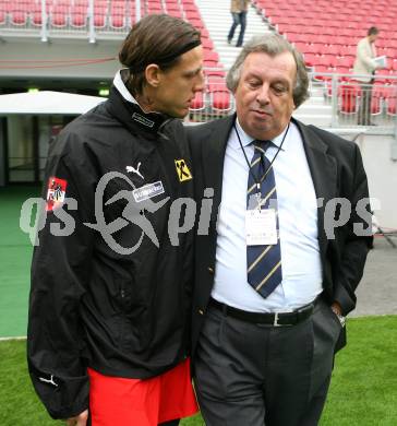 Fussball. Trainingslager Nationalteam Oesterreich. Abschlusstraining Stadion Klagenfurt. Rene Aufhauser, Alfred Ludwig. Klagenfurt, am 6.9.2007.
Foto: Kuess
---
pressefotos, pressefotografie, kuess, qs, qspictures, sport, bild, bilder, bilddatenbank