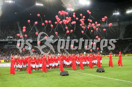 Fussball. Laenderspiel Oesterreich gegen Japan. Eroeffnungsfeier.  Klagenfurt, am 7.9.2007.
Foto: Kuess
---
pressefotos, pressefotografie, kuess, qs, qspictures, sport, bild, bilder, bilddatenbank