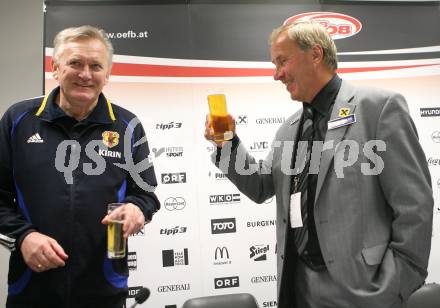 Fussball. Laenderspiel Oesterreich gegen Japan. Pressekonferenz. Trainer Josef Hickersberger (Oesterreich), Trainer Ivica Osim (Japan).  Klagenfurt, am 7.9.2007.
Foto: Kuess
---
pressefotos, pressefotografie, kuess, qs, qspictures, sport, bild, bilder, bilddatenbank