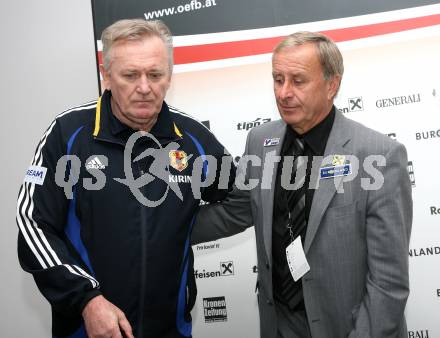 Fussball. Laenderspiel Oesterreich gegen Japan. Pressekonferenz. Trainer Josef Hickersberger (Oesterreich), Trainer Ivica Osim (Japan).  Klagenfurt, am 7.9.2007.
Foto: Kuess
---
pressefotos, pressefotografie, kuess, qs, qspictures, sport, bild, bilder, bilddatenbank