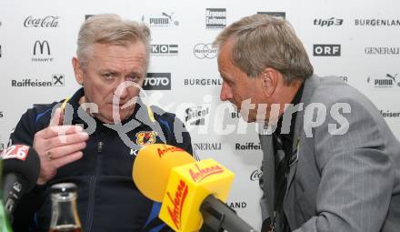 Fussball. Laenderspiel Oesterreich gegen Japan. Pressekonferenz. Trainer Josef Hickersberger (Oesterreich), Trainer Ivica Osim (Japan).  Klagenfurt, am 7.9.2007.
Foto: Kuess
---
pressefotos, pressefotografie, kuess, qs, qspictures, sport, bild, bilder, bilddatenbank