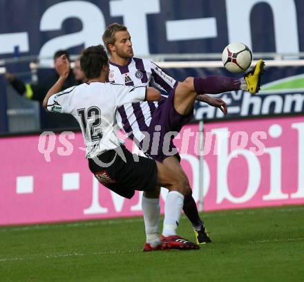 Fussball Bundesliga. SK Austria Kelag Kaernten gegen FK Austria Magna. Wolfgang Bubenik (Austria Kaernten), Andreas Lasnik (Austria Magna). Klagenfurt, am 15.9.2007.
Foto: Kuess
---
pressefotos, pressefotografie, kuess, qs, qspictures, sport, bild, bilder, bilddatenbank