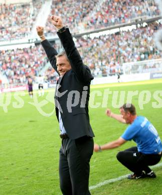 Fussball Bundesliga. SK Austria Kelag Kaernten gegen FK Austria Magna. Jubel Trainer Walter Schachner (Austria Kaernten). Klagenfurt, am 15.9.2007.
Foto: Kuess
---
pressefotos, pressefotografie, kuess, qs, qspictures, sport, bild, bilder, bilddatenbank