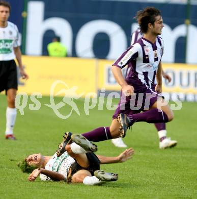 Fussball Bundesliga. SK Austria Kelag Kaernten gegen FK Austria Magna. Sandro Zakany (Austria Kaernten), Emin Sulimani (Austria Magna). Klagenfurt, am 15.9.2007.
Foto: Kuess
---
pressefotos, pressefotografie, kuess, qs, qspictures, sport, bild, bilder, bilddatenbank