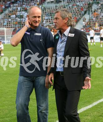 Fussball Bundesliga. SK Austria Kelag Kaernten gegen FK Austria Magna. Trainer Georg Zellhofer (Austria Magna), Trainer Walter Schachner (Austria Kaernten). Klagenfurt, am 15.9.2007.
Foto: Kuess
---
pressefotos, pressefotografie, kuess, qs, qspictures, sport, bild, bilder, bilddatenbank