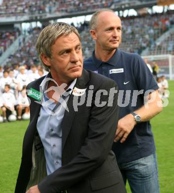 Fussball Bundesliga. SK Austria Kelag Kaernten gegen FK Austria Magna. Trainer Georg Zellhofer (Austria Magna), Trainer Walter Schachner (Austria Kaernten). Klagenfurt, am 15.9.2007.
Foto: Kuess
---
pressefotos, pressefotografie, kuess, qs, qspictures, sport, bild, bilder, bilddatenbank