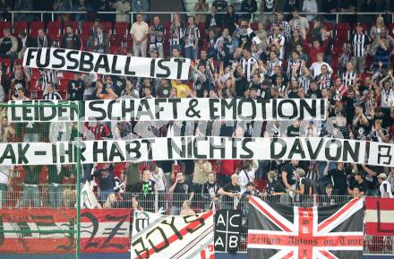 Fussball Bundesliga. SK Austria Kaernten gegen LASK Linz. Linzer Fans. Hypo Group Arena. Klagenfurt, am 22.9.2007.
Foto: Kuess 
---
pressefotos, pressefotografie, kuess, qs, qspictures, sport, bild, bilder, bilddatenbank