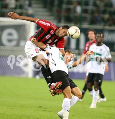 Fussball Bundesliga. SK Austria Kaernten gegen LASK Linz. Peter Kabat (Kaernten), Raul Wendel (LASK). Hypo Group Arena. Klagenfurt, am 22.9.2007.
Foto: Kuess 
---
pressefotos, pressefotografie, kuess, qs, qspictures, sport, bild, bilder, bilddatenbank