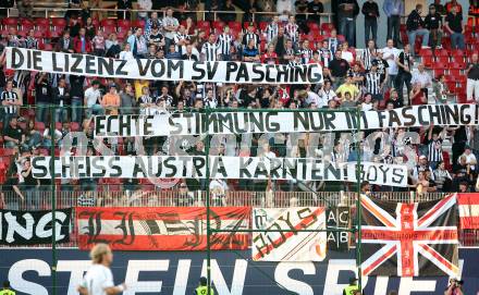 Fussball Bundesliga. SK Austria Kaernten gegen LASK Linz. Linzer Fans. Hypo Group Arena. Klagenfurt, am 22.9.2007.
Foto: Kuess 
---
pressefotos, pressefotografie, kuess, qs, qspictures, sport, bild, bilder, bilddatenbank