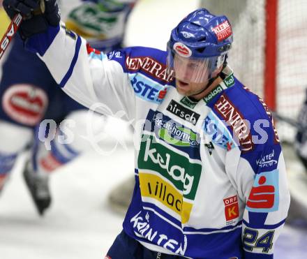 Erste Bank Eishockey Bundesliga. VSV gegen Alba Volan Fetiva. Torjubel Guenther Lanzinger (VSV). Villach, am 27.9.2007.
Foto: Kuess
---
pressefotos, pressefotografie, kuess, qs, qspictures, sport, bild, bilder, bilddatenbank