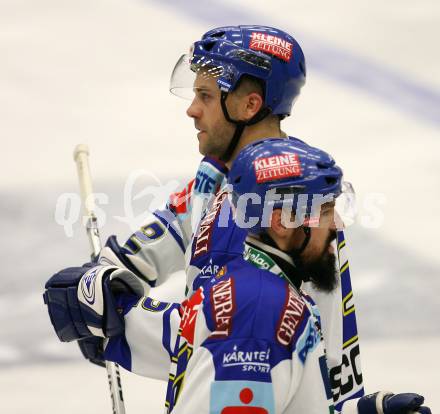 Erste Bank Eishockey Bundesliga. VSV gegen Alba Volan Fetiva. Darell Scoville, Markus Peintner (VSV). Villach, am 27.9.2007.
Foto: Kuess
---
pressefotos, pressefotografie, kuess, qs, qspictures, sport, bild, bilder, bilddatenbank