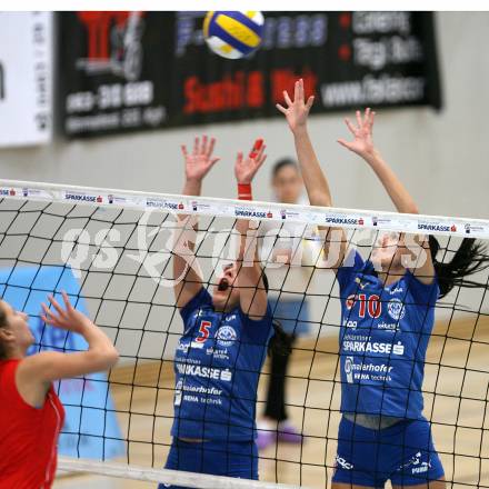 Volleyball MEVZA. ATSC Wildcats gegen Mladost Zagreb. Maja Praeprost, Mojca Dolinar (Wildcats). Klagenfurt, am 29.9.2007.
Foto: Kuess
---
pressefotos, pressefotografie, kuess, qs, qspictures, sport, bild, bilder, bilddatenbank