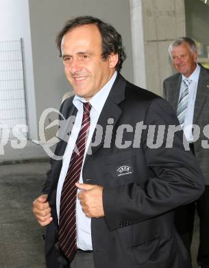 FUSSBALL - EURO 2008, Europameisterschaft, Besichtigung des Woerthersee Stadions. Michel Platini (UEFA). Klagenfurt, 1.10.2007
Foto: Kuess 
---
pressefotos, pressefotografie, kuess, qs, qspictures, sport, bild, bilder, bilddatenbank