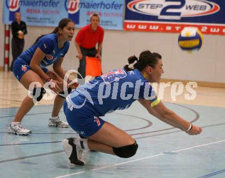 Volleyball MEVZA. ATSC Wildcats gegen Mladost Zagreb. Kerstin Pichler, Paty Krenc (Wildcats). Klagenfurt, am 29.9.2007.
Foto: Kuess
---
pressefotos, pressefotografie, kuess, qs, qspictures, sport, bild, bilder, bilddatenbank