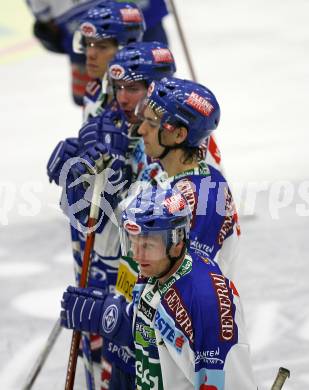 Erste Bank Eishockey Bundesliga. VSV gegen Graz 99ers. Guenther Lanzinger, Martin Oraze, Thomas Pfeffer, Thomas Raffl (VSV). Villach, am 30.9.2007.
Foto: Kuess 
---
pressefotos, pressefotografie, kuess, qs, qspictures, sport, bild, bilder, bilddatenbank