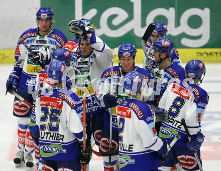 Erste Bank Eishockey Bundesliga. VSV gegen Graz 99ers. Jubel (VSV). Villach, am 30.9.2007.
Foto: Kuess 
---
pressefotos, pressefotografie, kuess, qs, qspictures, sport, bild, bilder, bilddatenbank